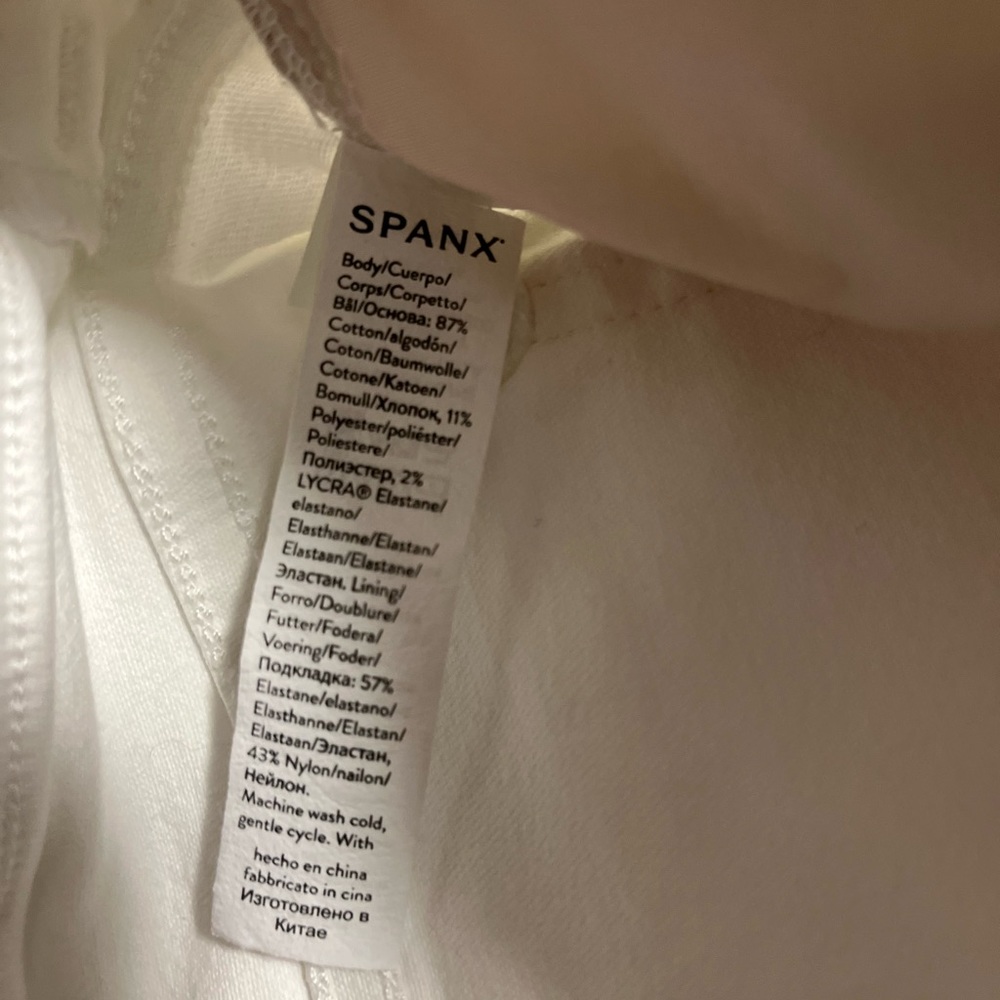 Spanx white denim pants